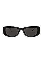 Prada Rectangle Sunglasses in Black & Dark Grey, view 1, click to view large image.