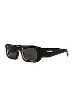 Prada Symbole Sunglasses in Black, view 2, click to view large image.