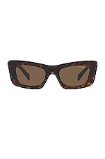 Prada Cat Eye Sunglasses in Brown, view 1, click to view large image.