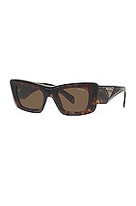 Prada Cat Eye Sunglasses in Brown, view 2, click to view large image.