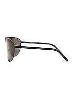 Prada Shield Sunglasses in Black, view 3, click to view large image.