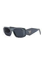 Prada Rectangle Sunglasses in Grey, view 2, click to view large image.