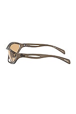 Prada Oval Sunglasses in Brown, view 3, click to view large image.