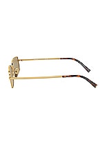 Prada Rectangle Sunglasses in Gold, view 3, click to view large image.