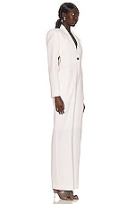 Peter Do Detachable Jumpsuit in White, view 3, click to view large image.