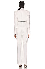 Peter Do Detachable Jumpsuit in White, view 4, click to view large image.