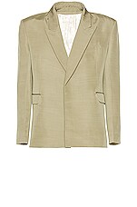 Peter Do Pleated Blazer in Sage & Nude, view 4, click to view large image.