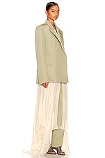 Peter Do Pleated Blazer in Sage & Nude, view 2, click to view large image.