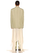 Peter Do Pleated Blazer in Sage & Nude, view 3, click to view large image.