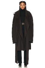 Peter Do for FWRD Double-Face Detachable Coat in Dark Brown, view 1, click to view large image.