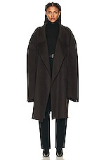 Peter Do for FWRD Double-Face Detachable Coat in Dark Brown, view 2, click to view large image.