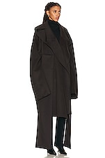Peter Do for FWRD Double-Face Detachable Coat in Dark Brown, view 4, click to view large image.