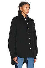 Peter Do Quilted Overshirt in Black, view 3, click to view large image.