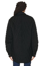 Peter Do Quilted Overshirt in Black, view 4, click to view large image.