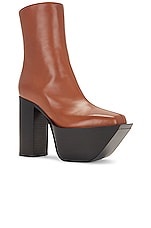 Peter Do Everyday Platform Boots in Brown, view 2, click to view large image.