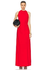 Proenza Schouler Faye Backless Dress in Red, view 2, click to view large image.