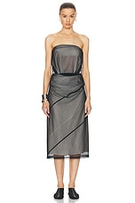 Proenza Schouler Gwen Strapless Dress in Black, view 1, click to view large image.