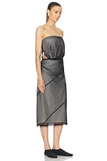 Proenza Schouler Gwen Strapless Dress in Black, view 2, click to view large image.