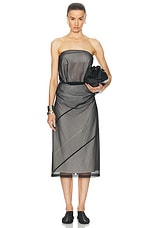 Proenza Schouler Gwen Strapless Dress in Black, view 4, click to view large image.