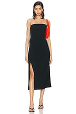 Proenza Schouler Shira Strapless Dress in Black, view 1, click to view large image.
