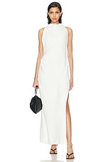 Proenza Schouler Selena Twist Back Dress in White, view 2, click to view large image.