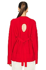 Proenza Schouler Amy Sweater in Red, view 3, click to view large image.