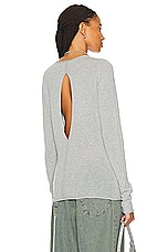 Proenza Schouler Tina Sweater in Light Grey Melange, view 1, click to view large image.