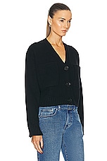 Proenza Schouler Sofia Cardigan in Black, view 2, click to view large image.