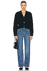 Proenza Schouler Sofia Cardigan in Black, view 4, click to view large image.