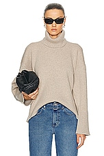 Proenza Schouler Sandra Turtleneck Sweater in Oatmeal, view 1, click to view large image.