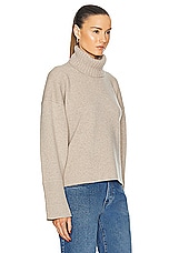 Proenza Schouler Sandra Turtleneck Sweater in Oatmeal, view 2, click to view large image.