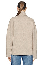 Proenza Schouler Sandra Turtleneck Sweater in Oatmeal, view 3, click to view large image.