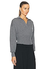 Proenza Schouler Jeanne Sweater in Grey Melange, view 2, click to view large image.