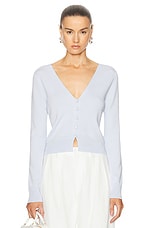 Proenza Schouler Addie Cardigan in Sky Blue, view 1, click to view large image.