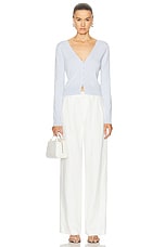 Proenza Schouler Addie Cardigan in Sky Blue, view 4, click to view large image.