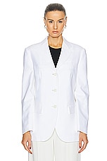Proenza Schouler Sandis Blazer in White, view 2, click to view large image.