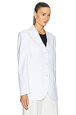 Proenza Schouler Sandis Blazer in White, view 3, click to view large image.