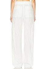 Proenza Schouler Crinkle Poplin Pant in White, view 4, click to view large image.