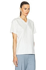 Proenza Schouler Talia V Neck Top in White, view 2, click to view large image.
