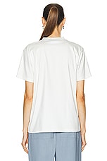 Proenza Schouler Talia V Neck Top in White, view 3, click to view large image.