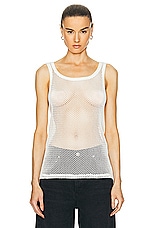 Proenza Schouler Kiki Tank in White, view 2, click to view large image.