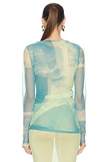 Proenza Schouler Amber Top in Cyan, view 4, click to view large image.