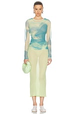 Proenza Schouler Amber Top in Cyan, view 5, click to view large image.