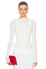 Proenza Schouler Roger Top in White, view 1, click to view large image.