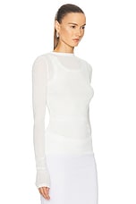 Proenza Schouler Roger Top in White, view 2, click to view large image.