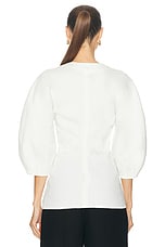 Proenza Schouler Reagan Top in Pearl, view 3, click to view large image.