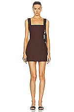 Posse Alice Mini Dress in Chocolate, view 1, click to view large image.