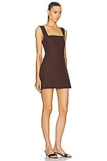 Posse Alice Mini Dress in Chocolate, view 2, click to view large image.