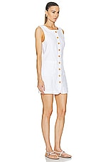 Posse Emma Button Down Mini Dress in Ivory, view 2, click to view large image.