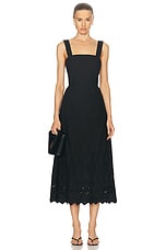 Posse Amelia Square Neck Dress in Black, view 1, click to view large image.